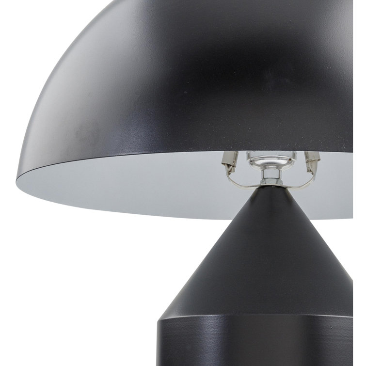 Black Metal Dome Shade Table Lamp