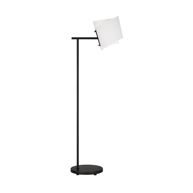 Aged Iron 56.75'' Dimmable Floor Lamp with White Shade