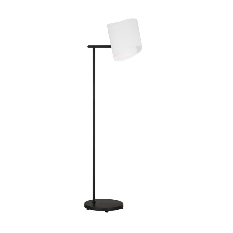 Aged Iron 56.75'' Dimmable Floor Lamp with White Shade