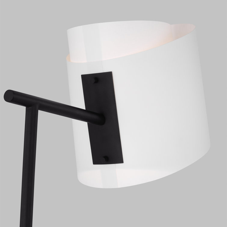 Aged Iron 56.75'' Dimmable Floor Lamp with White Shade