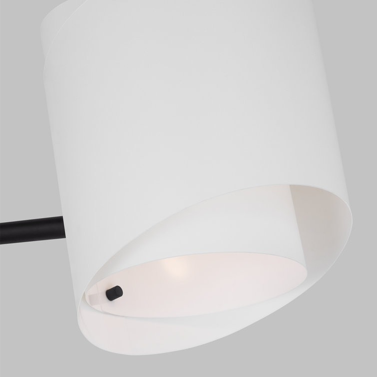 Aged Iron 56.75'' Dimmable Floor Lamp with White Shade