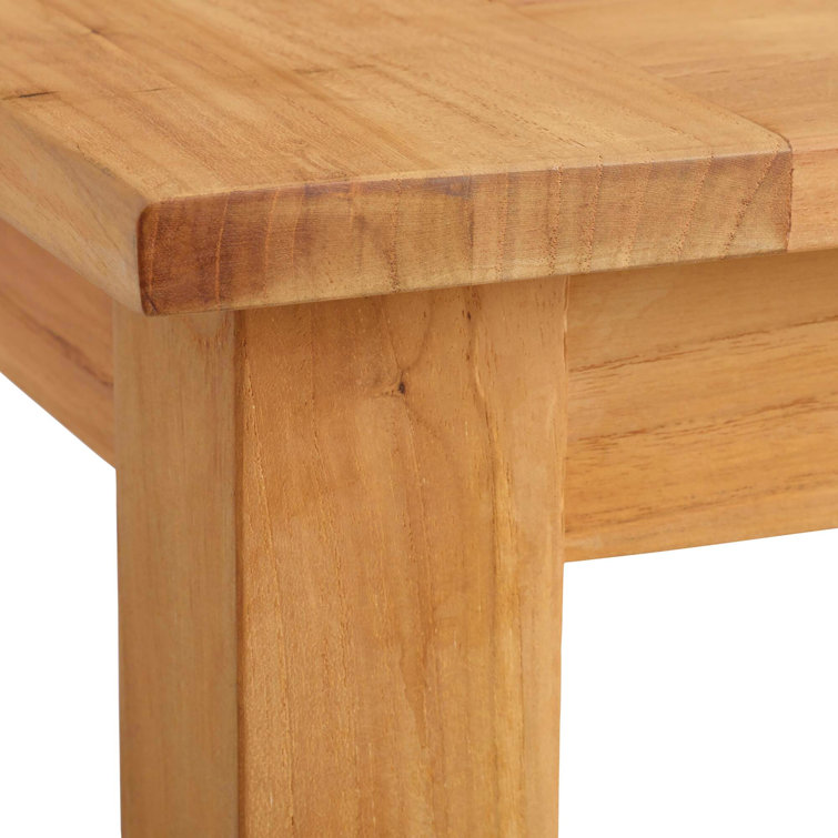 Highland 20'' Natural Teak Wood Outdoor Side Table