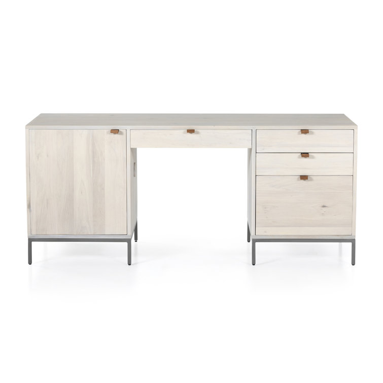 70" Dove Poplar Executive Desk with Drawer