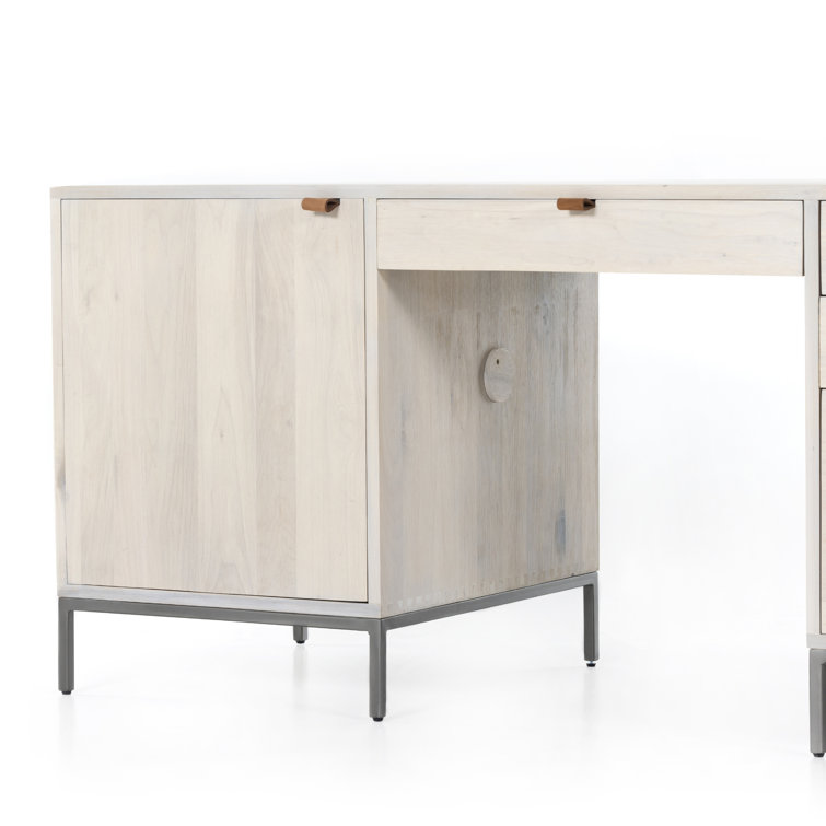 70" Dove Poplar Executive Desk with Drawer
