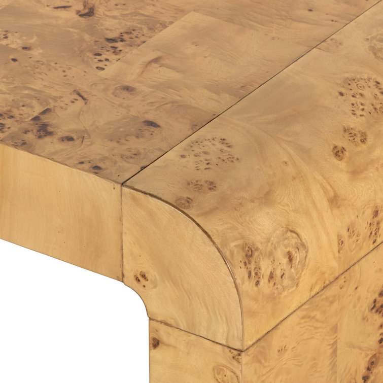 Jenson 45'' Natural Poplar Burl Wood Contemporary Coffee Table