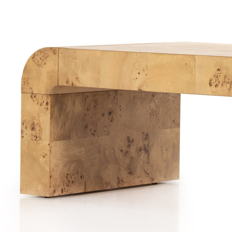 Jenson 45'' Natural Poplar Burl Wood Contemporary Coffee Table
