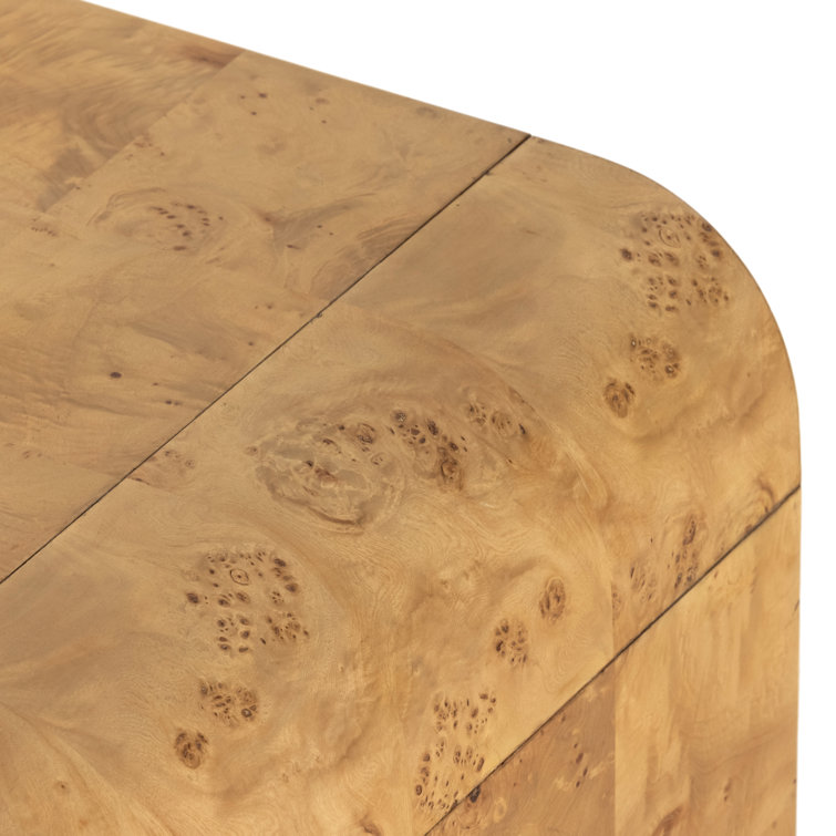 Jenson 45'' Natural Poplar Burl Wood Contemporary Coffee Table