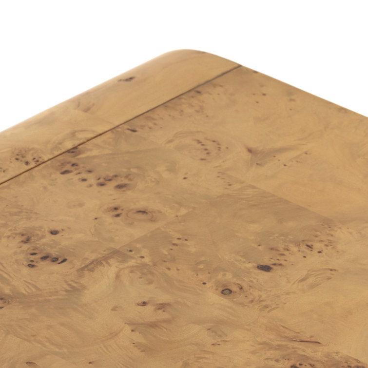 Jenson 45'' Natural Poplar Burl Wood Contemporary Coffee Table