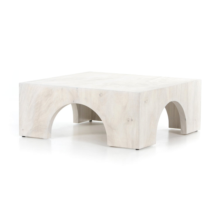 Architectural Bleached Guanacaste Square Coffee Table, 40"