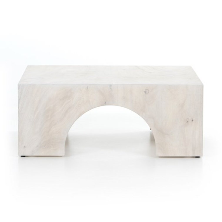 Architectural Bleached Guanacaste Square Coffee Table, 40"