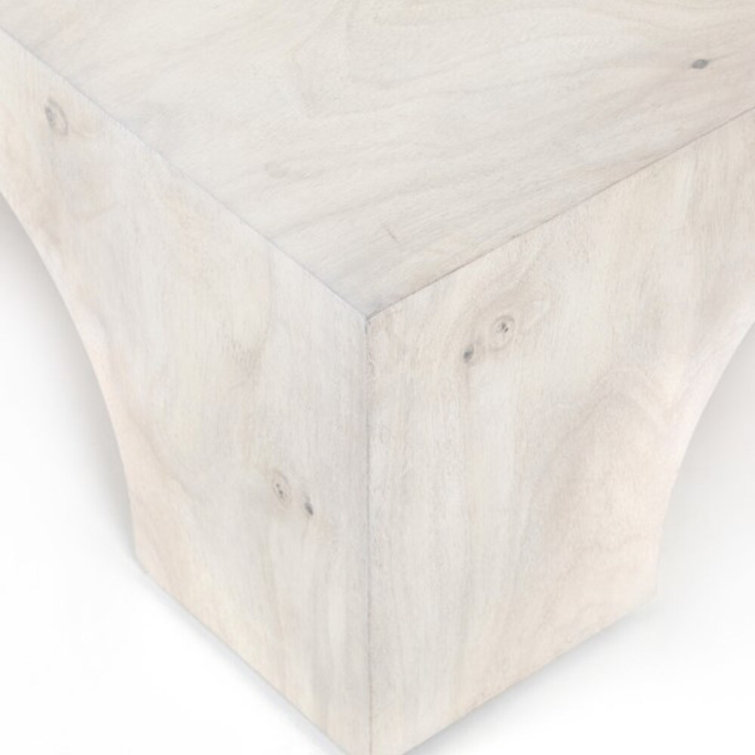 Architectural Bleached Guanacaste Square Coffee Table, 40"