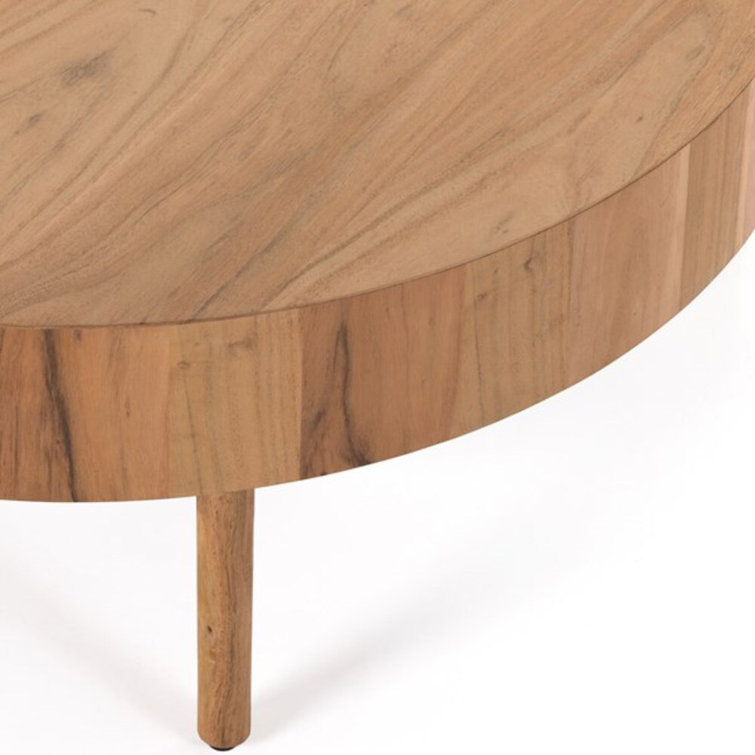 Odessa Round Natural Acacia Veneer Coffee Table