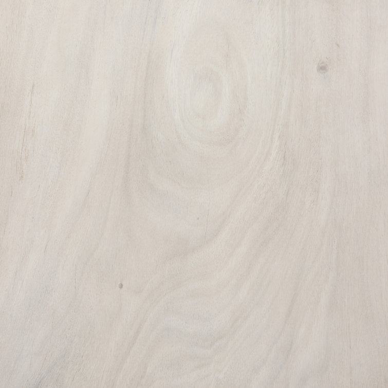 Modern Bleached Guanacaste Square End Table 20" White