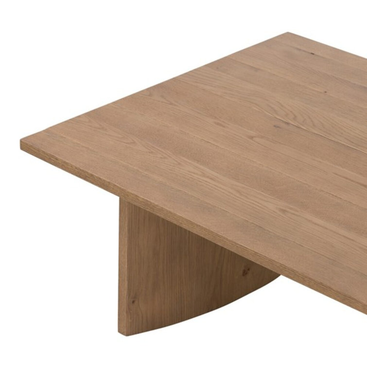 Modern Rectangular Brown Oak Coffee Table with Storage