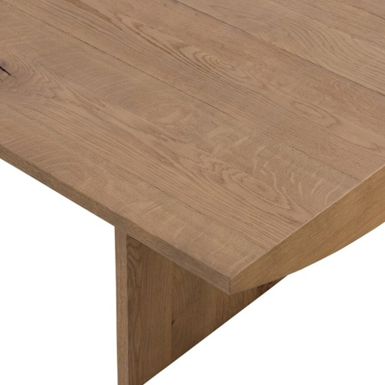 Modern Rectangular Brown Oak Coffee Table with Storage