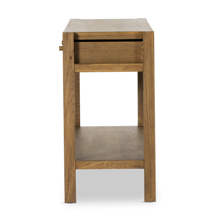 Tawny Oak and Metal 60'' Console Table with Storage