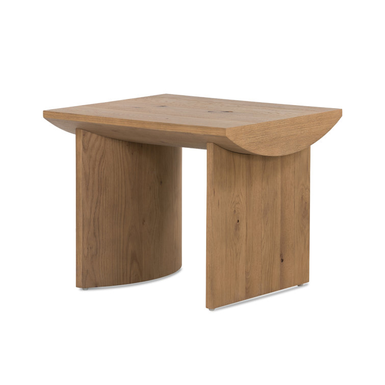 Remwald Overscale Rectangular Oak Veneer Side Table