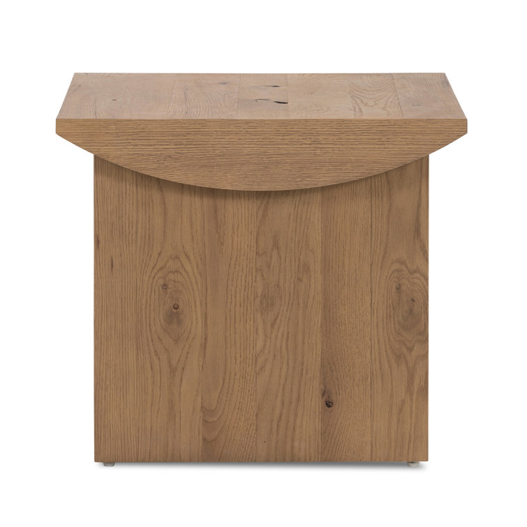 Remwald Overscale Rectangular Oak Veneer Side Table