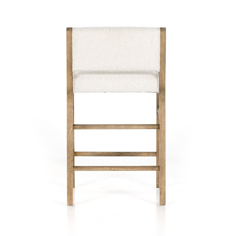 White Wood and Acrylic Counter Stool