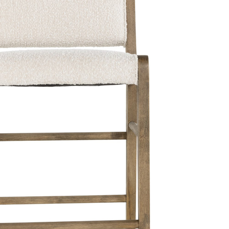 White Wood and Acrylic Counter Stool