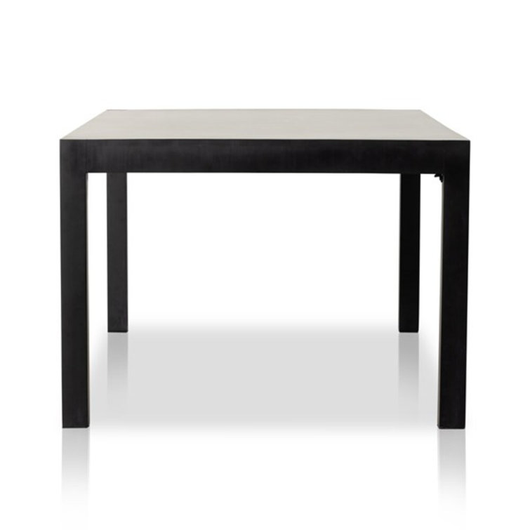 Black Wash Solid Wood Rectangular Dining Table for Eight