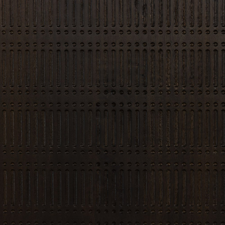 Vintage Brown Solid Wood Bar Cabinet with Iron Knobs
