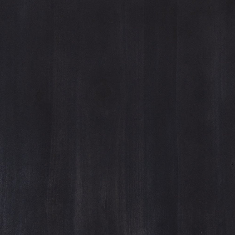Modern Black Poplar Bar Cabinet with Leather Pulls