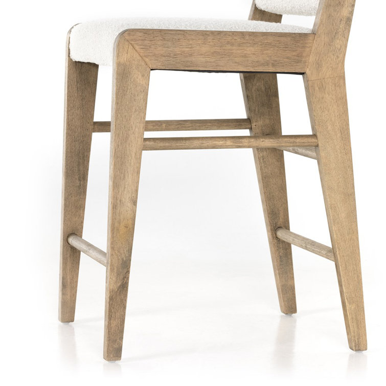 White Wood and Acrylic Counter Stool