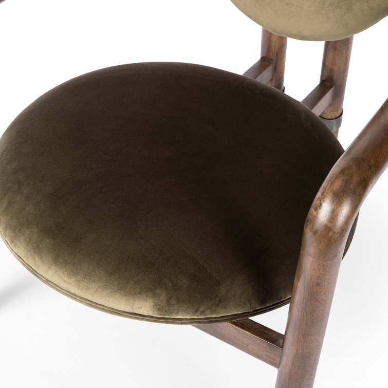 Modernist Black Solid Wood Accent Chair