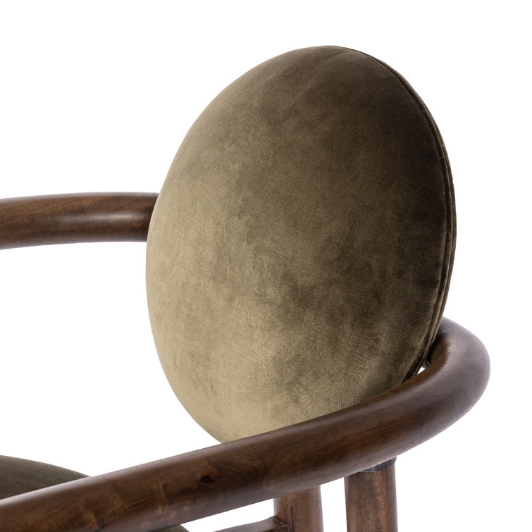 Modernist Black Solid Wood Accent Chair