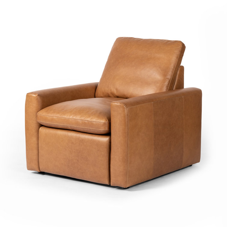 Sonoma Butterscotch Genuine Leather 2-Position Recliner Accent Chair