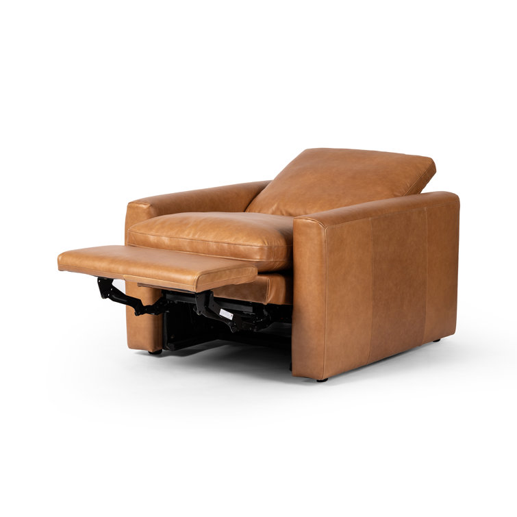 Sonoma Butterscotch Genuine Leather 2-Position Recliner Accent Chair