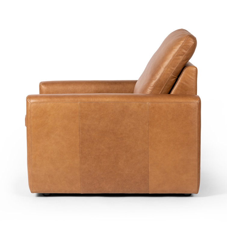 Sonoma Butterscotch Genuine Leather 2-Position Recliner Accent Chair