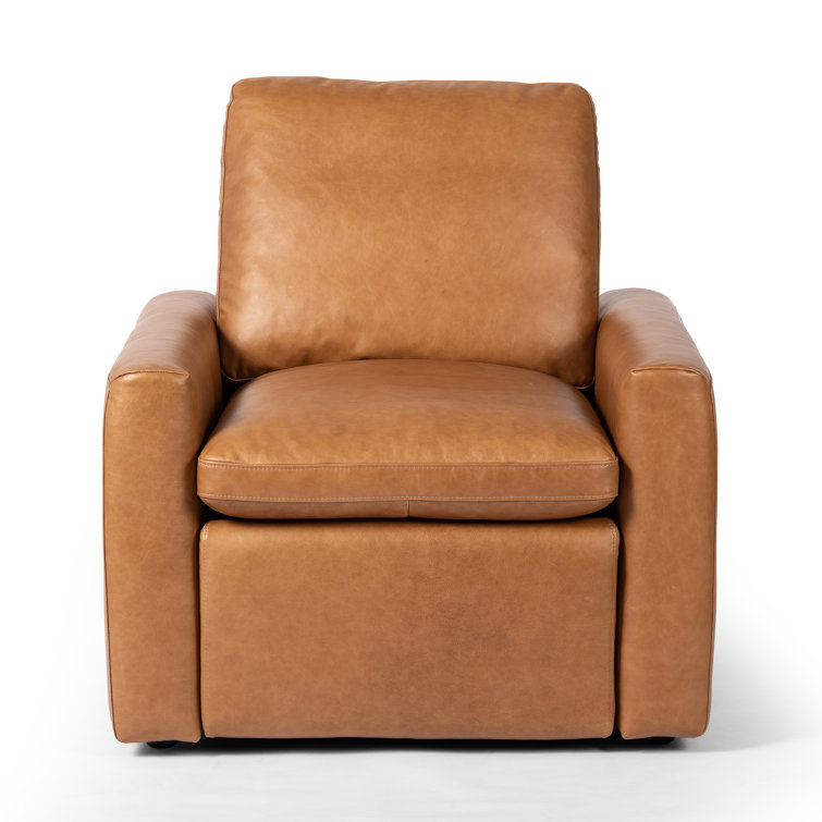 Sonoma Butterscotch Genuine Leather 2-Position Recliner Accent Chair