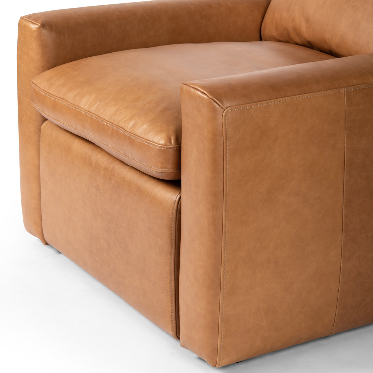 Sonoma Butterscotch Genuine Leather 2-Position Recliner Accent Chair