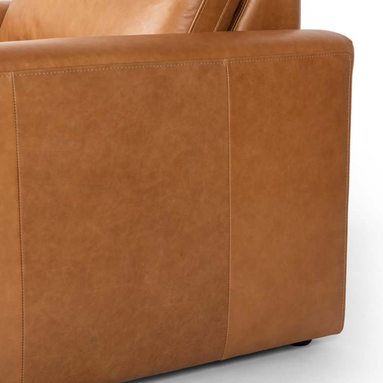 Sonoma Butterscotch Genuine Leather 2-Position Recliner Accent Chair