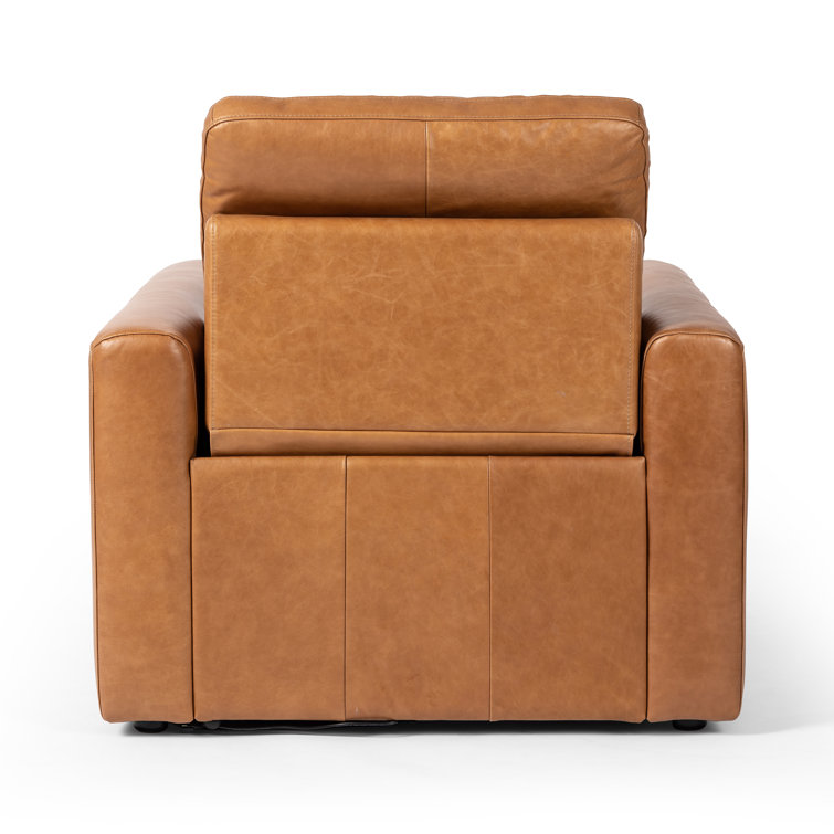 Sonoma Butterscotch Genuine Leather 2-Position Recliner Accent Chair