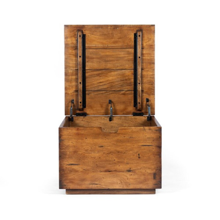 Parkview Reclaimed Wood 26" Square Storage Coffee Table