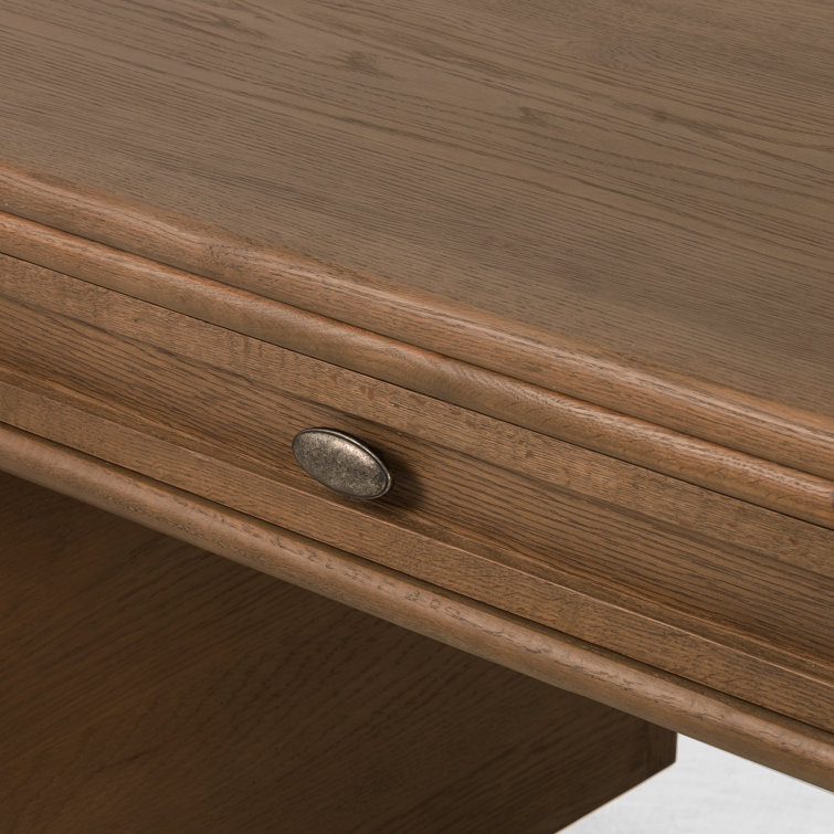 Toasted Oak Executive Desk with Drawers