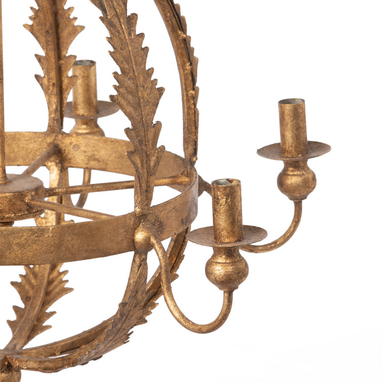 Grand Elegance Antiqued Gold Iron Chandelier