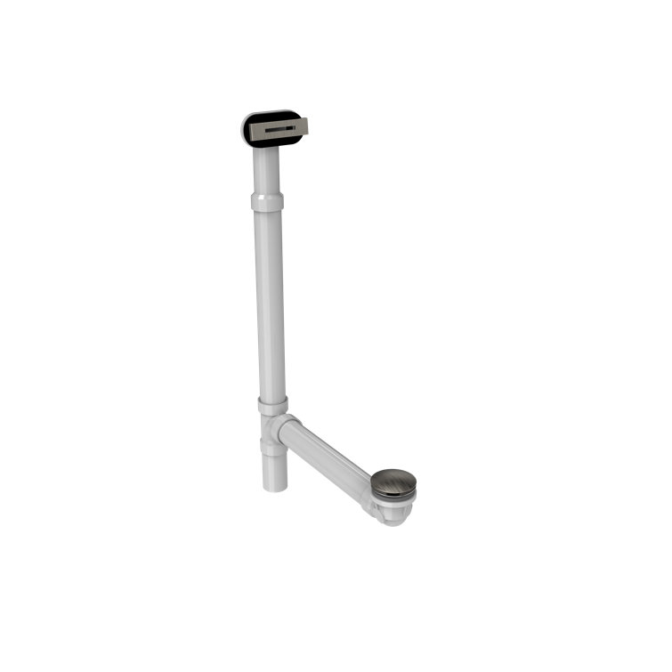 Linear Overflow 5" Toe Tap Tub Drain Kit in Brushed Nickel