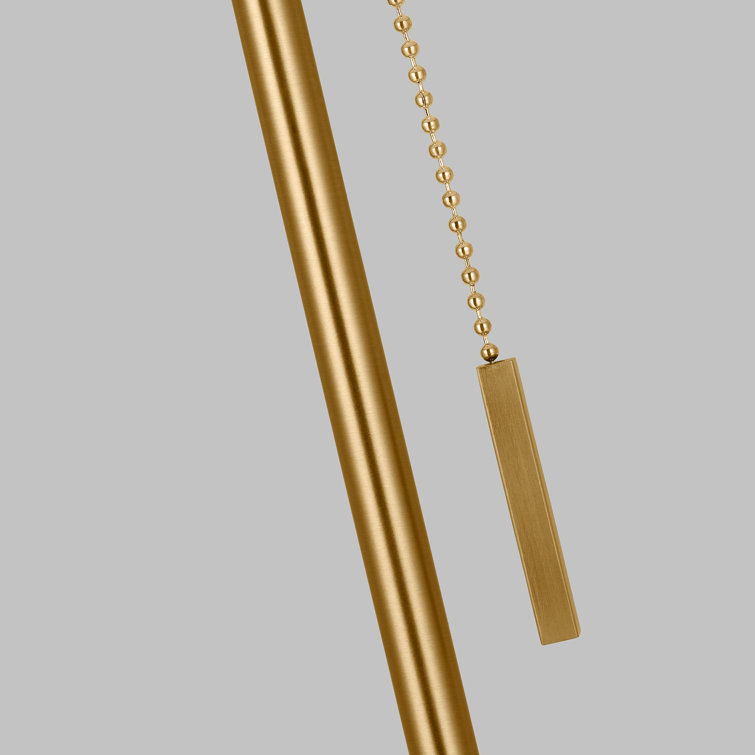 Elegant Brass and White Linen Outdoor Floor Lamp