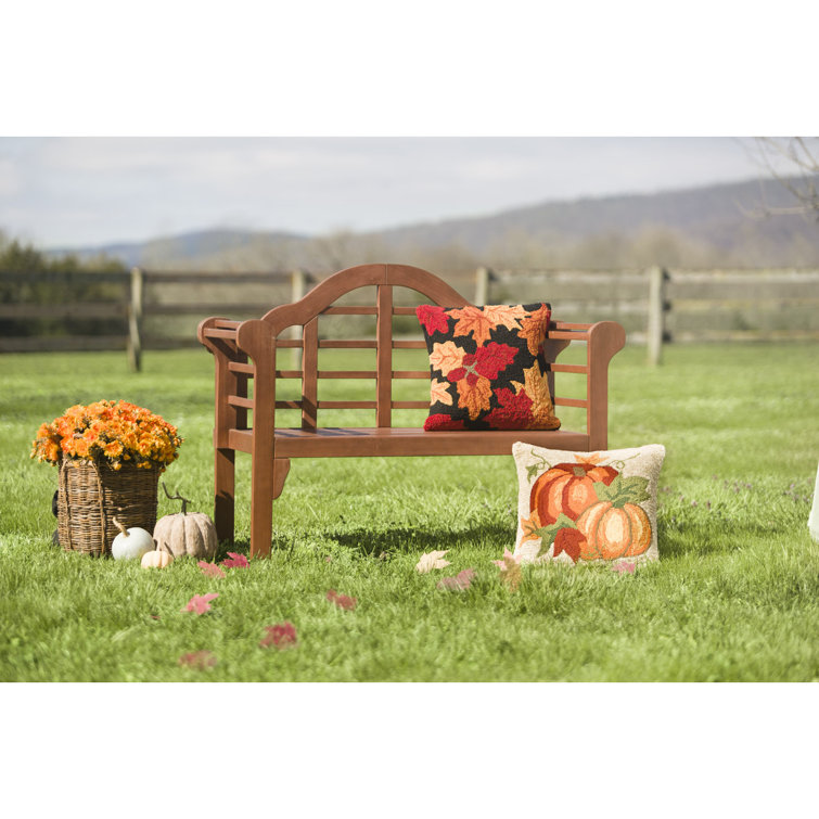 Eco-Friendly Lutyens Eucalyptus Wood Garden Bench in Natural Finish