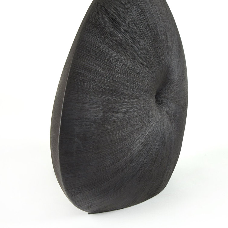 Matte Black Ceramic Table Lamp with Ivory Linen Shade