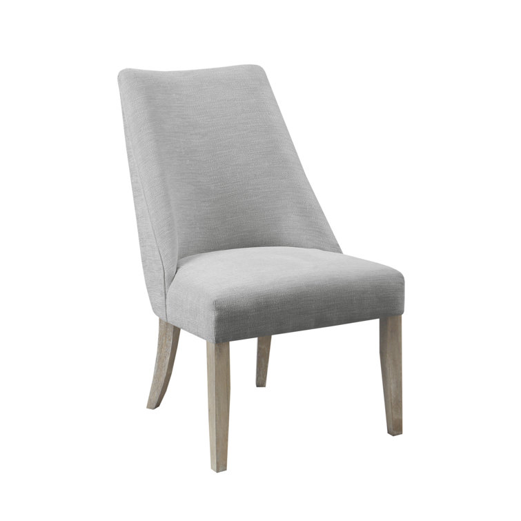 Light Grey Upholstered High Back Dining Side Chair Set