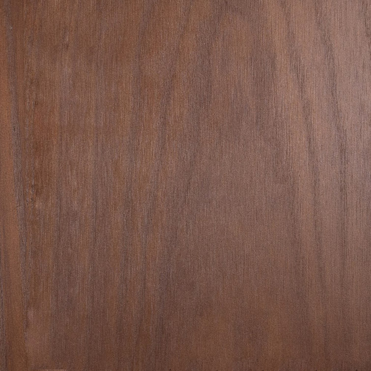 Umber Ash Genuine Leather Counter Stool with Solid Wood Frame