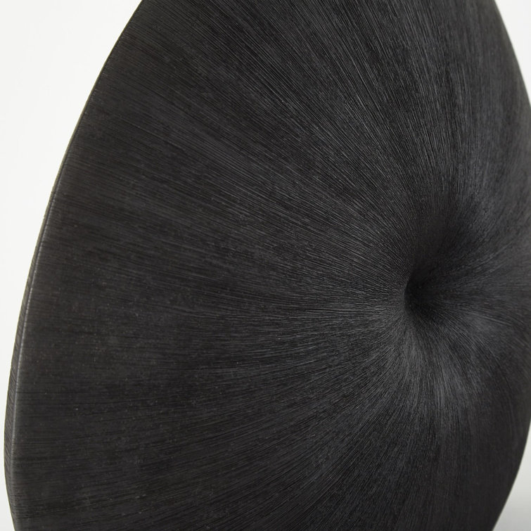 Matte Black Ceramic Table Lamp with Ivory Linen Shade