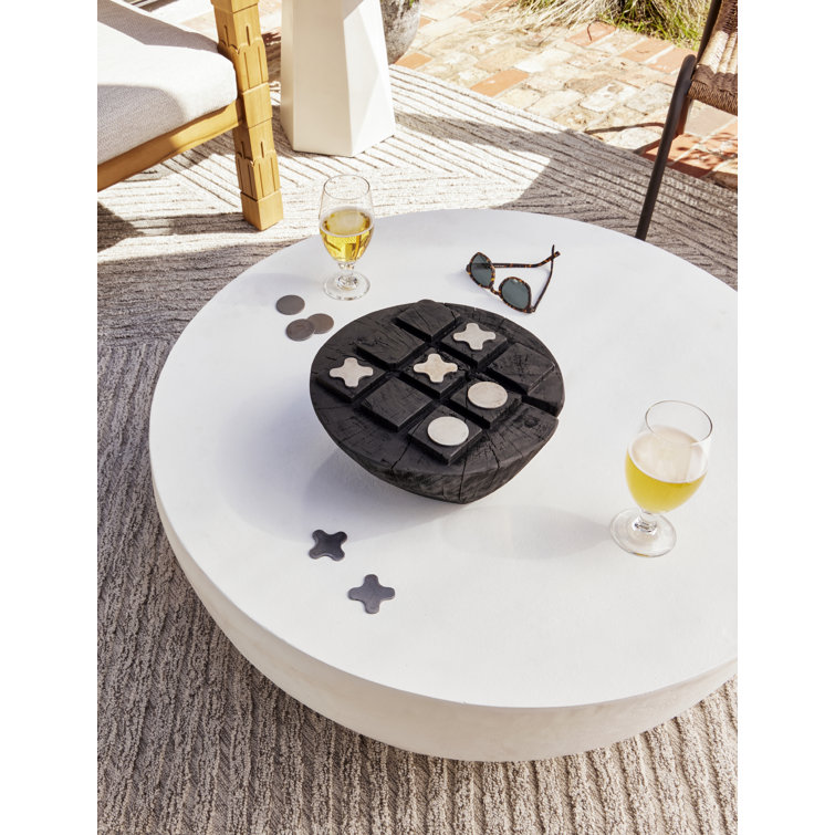 Carbonized Black and Gray Reclaimed Wood Tic Tac Toe Set