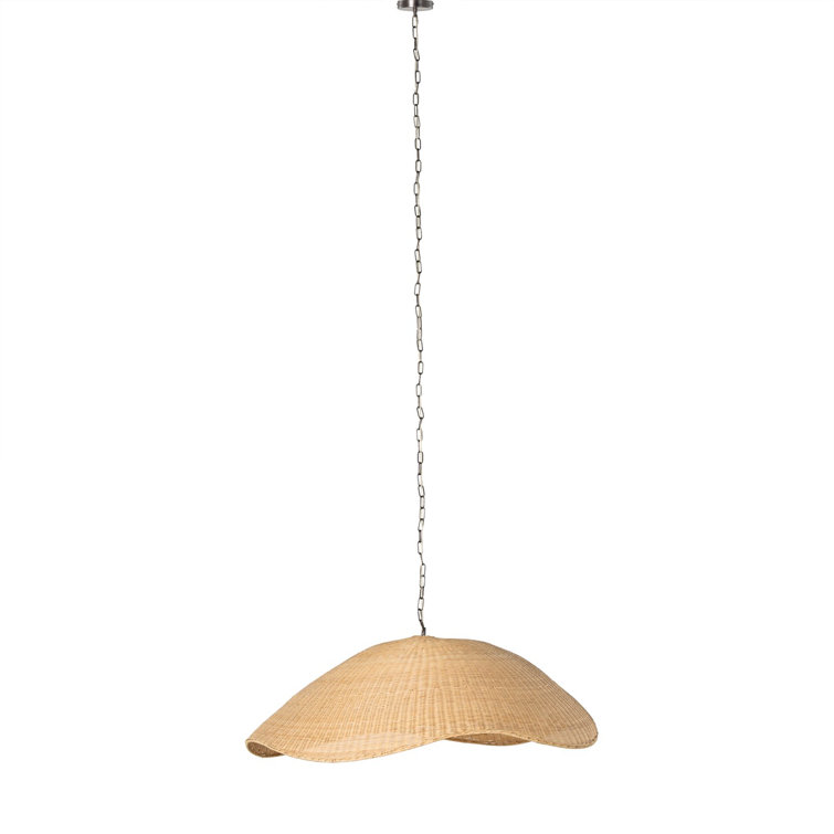 Anela Oversized Woven Rattan 45" Pendant Light - Natural
