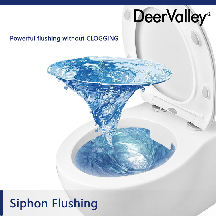 White Ceramic Elongated Wall Mounted Dual Flush Toilet